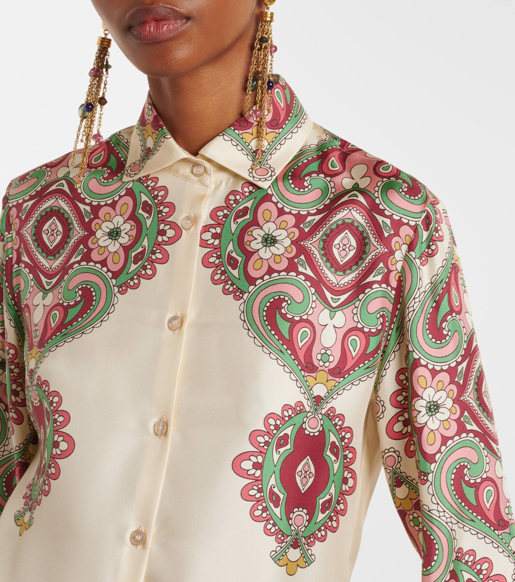 Printed silk shirt - 4