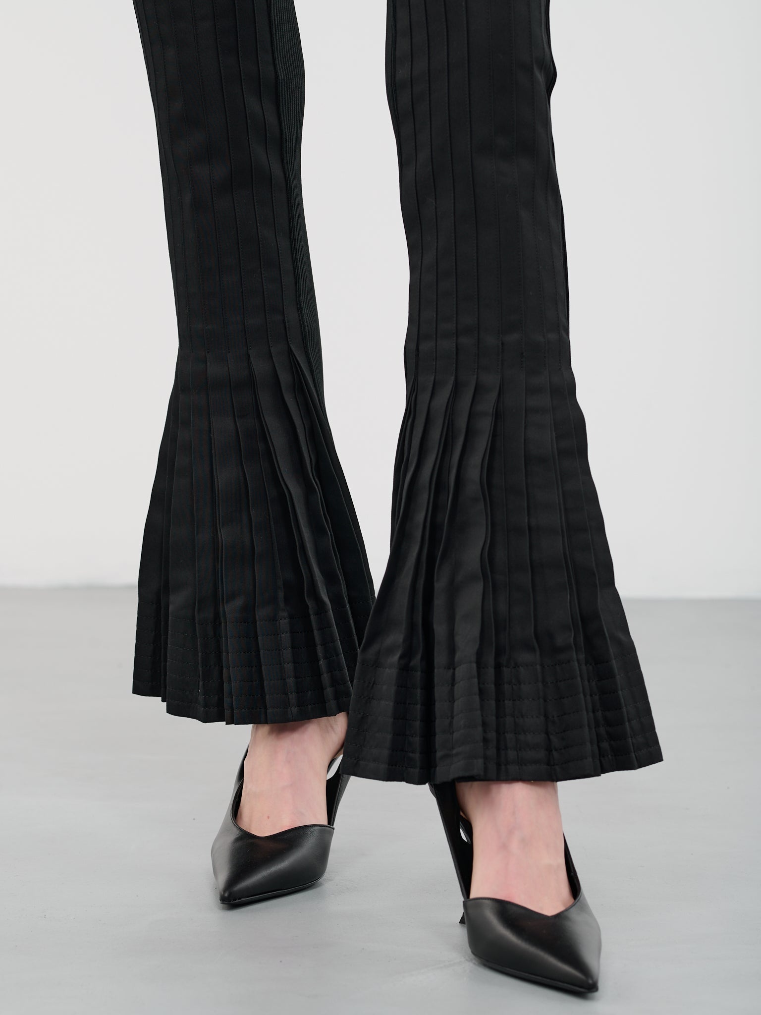 Flared Pleated Trousers - 5