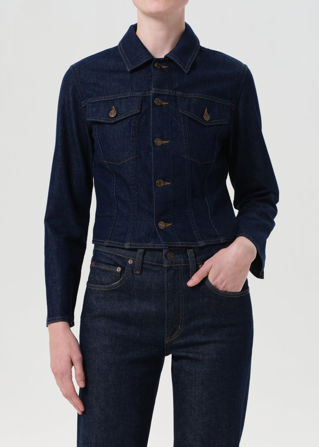 CONTOURED JACKET IN RINSE - 2