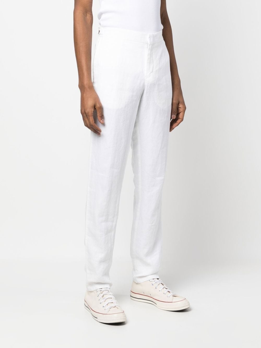 linen tailored trousers - 3