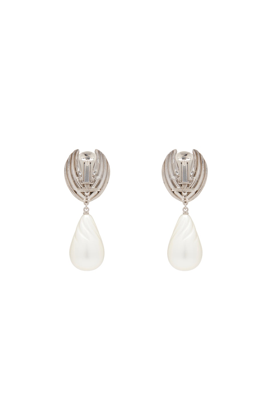 CRYSTAL EARRINGS WITH PENDANT PEARL - 2