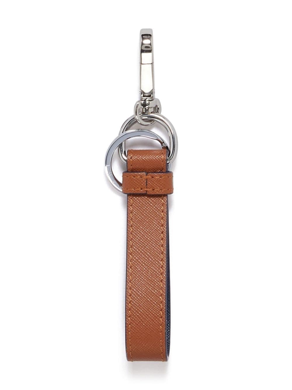 logo-print leather keyring - 2