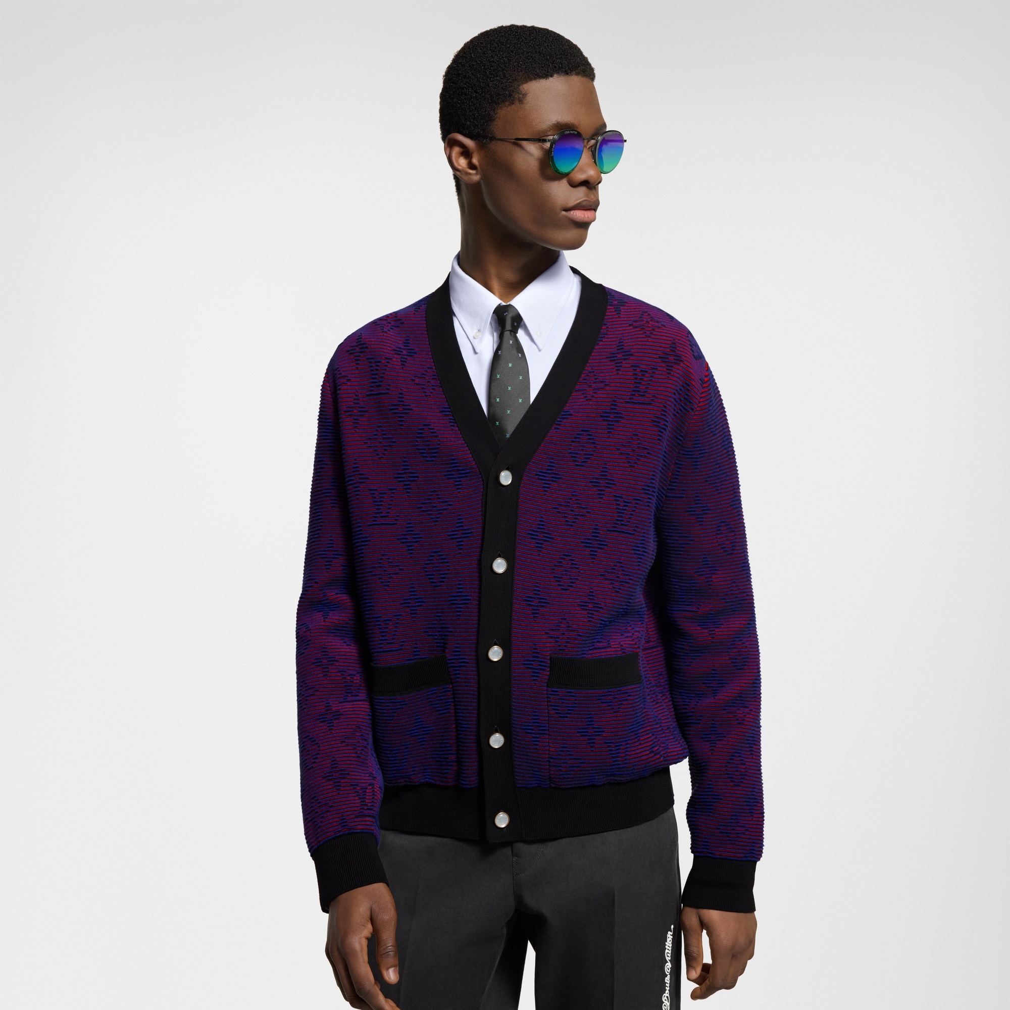 Optical Monogram Jacquard Cardigan - 2