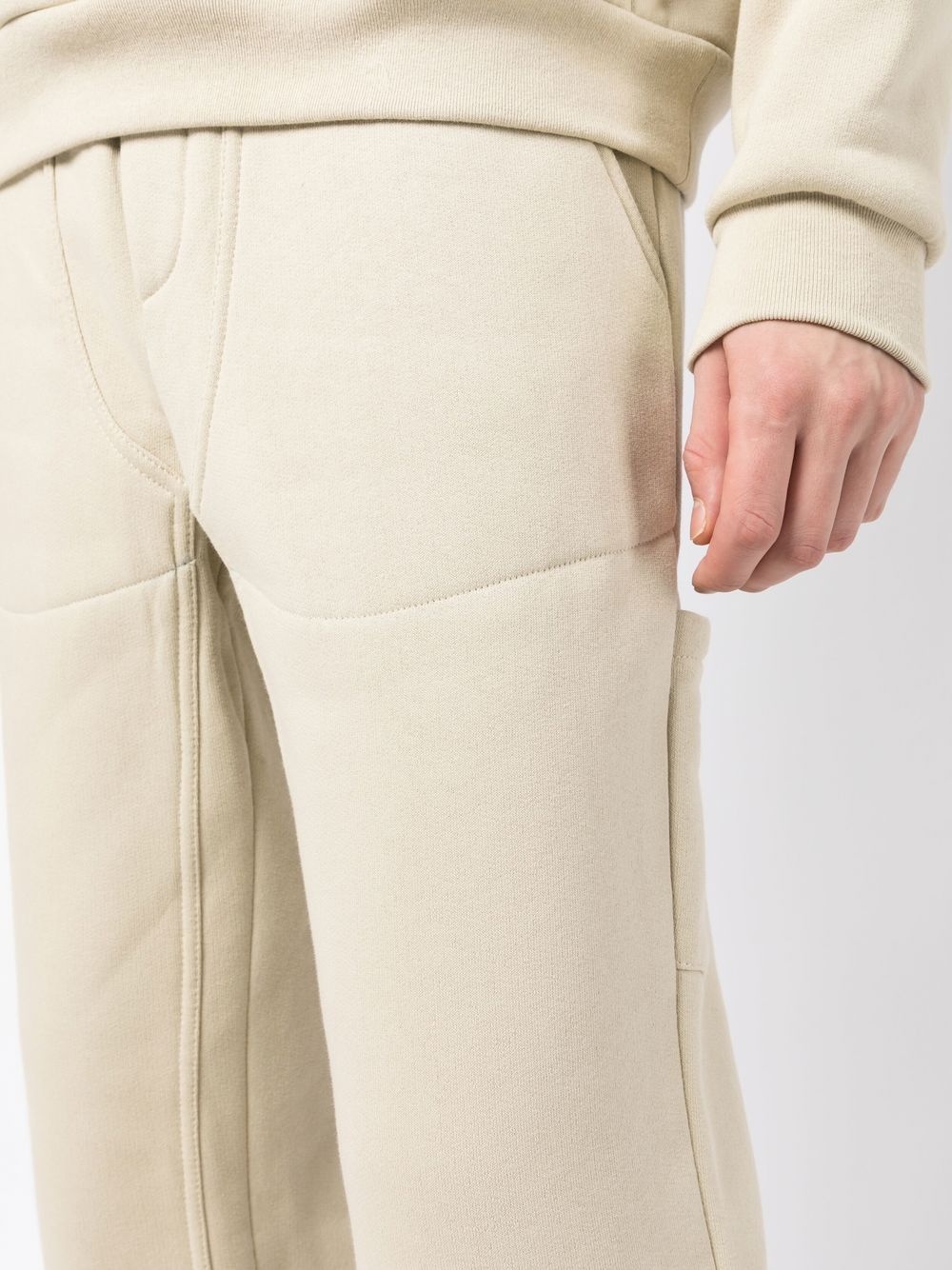 panelled cotton track pants - 5