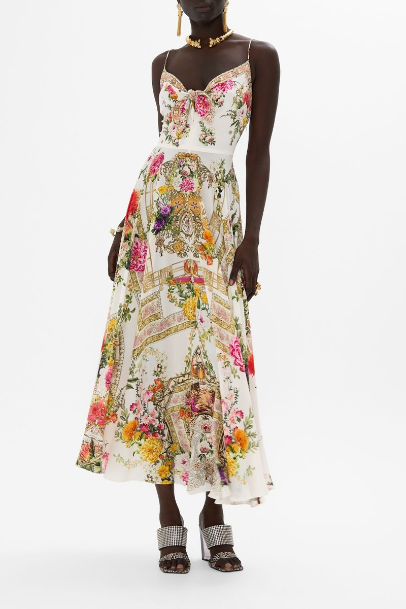 CAMILLA LONG DRESS WITH TIE FRONT outlook