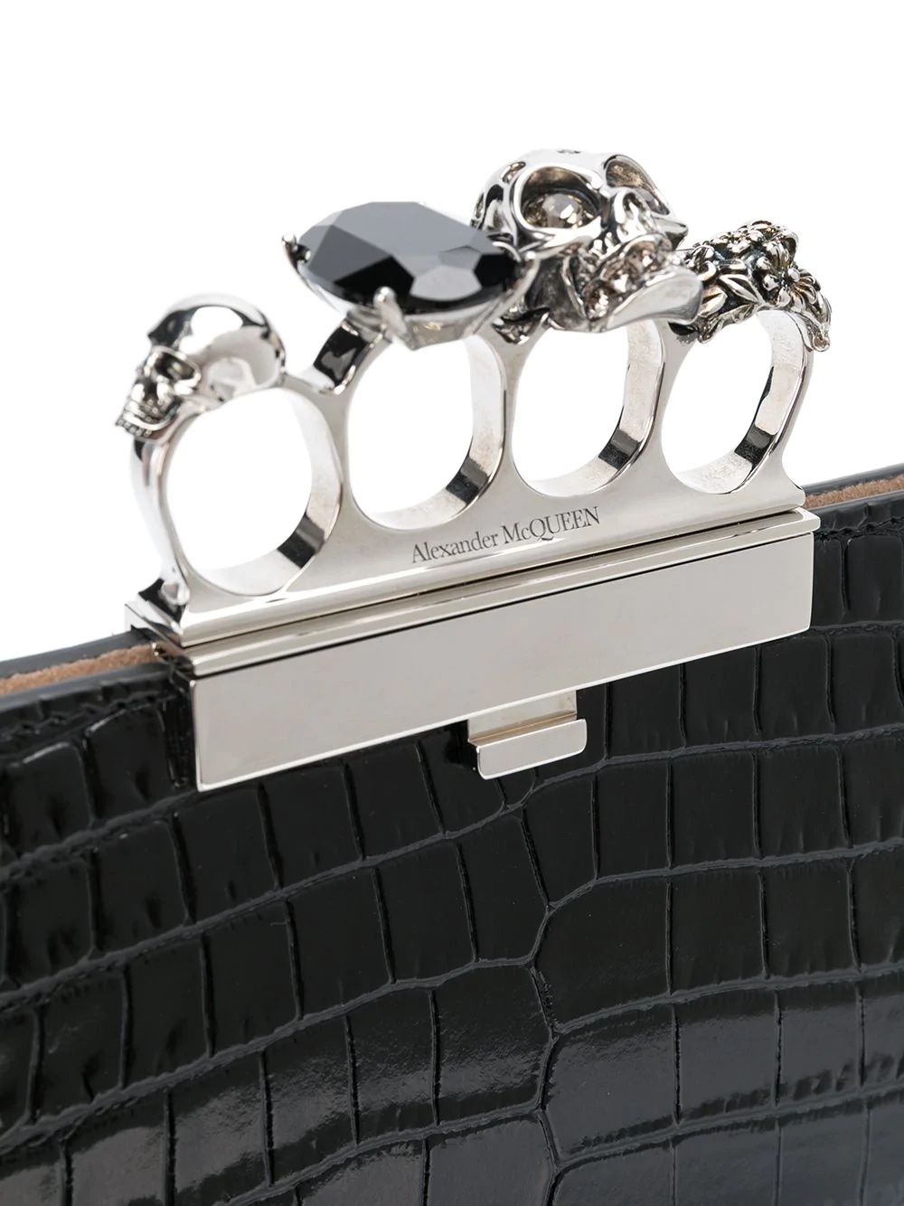 jewelled four-ring clutch - 4