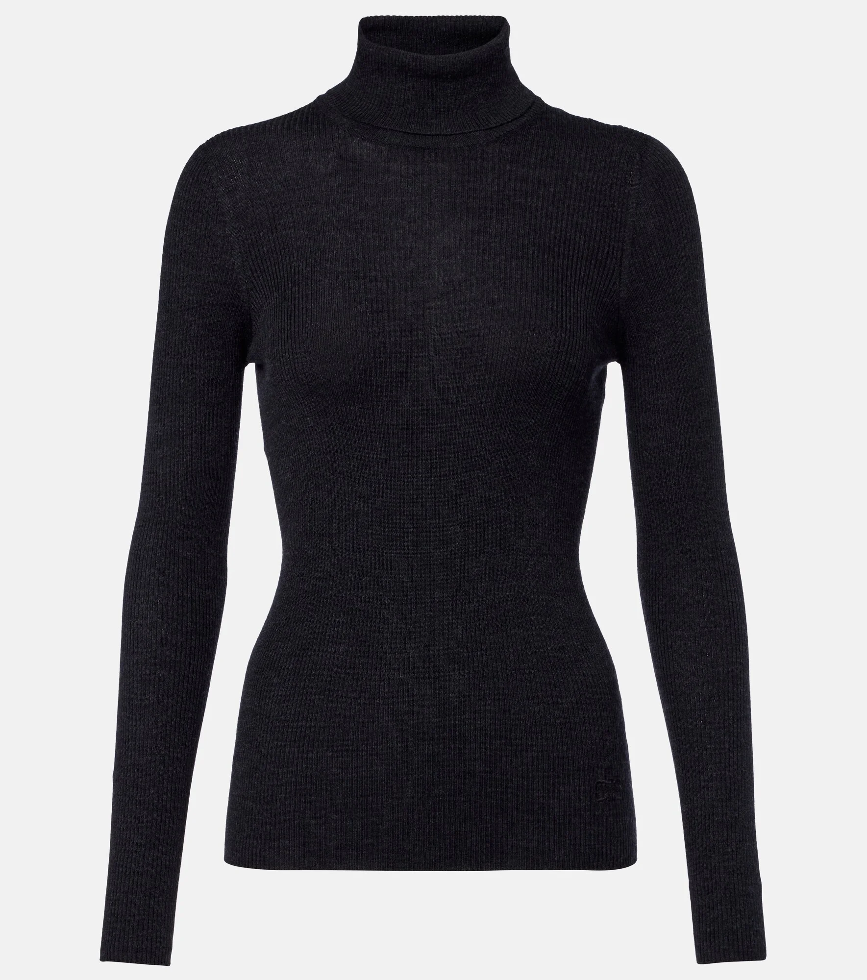 Ribbed-knit wool, silk, and cashmere sweater - 1