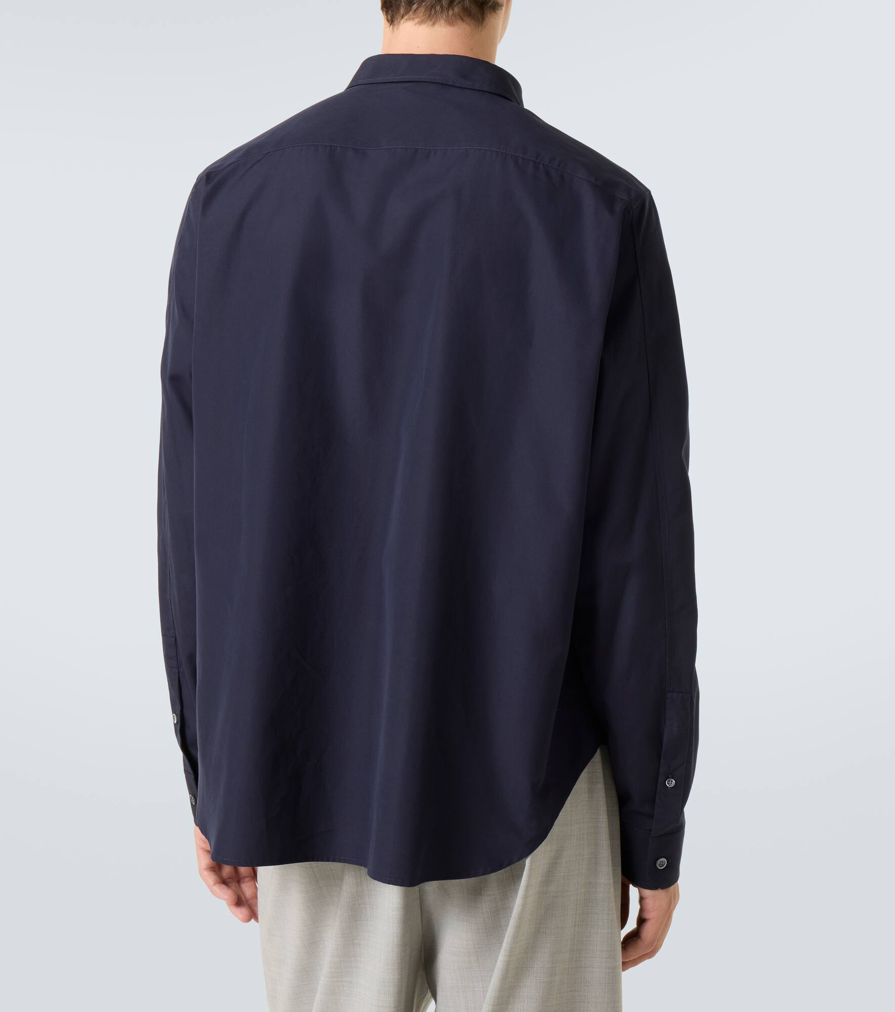 Logo cotton poplin shirt - 4