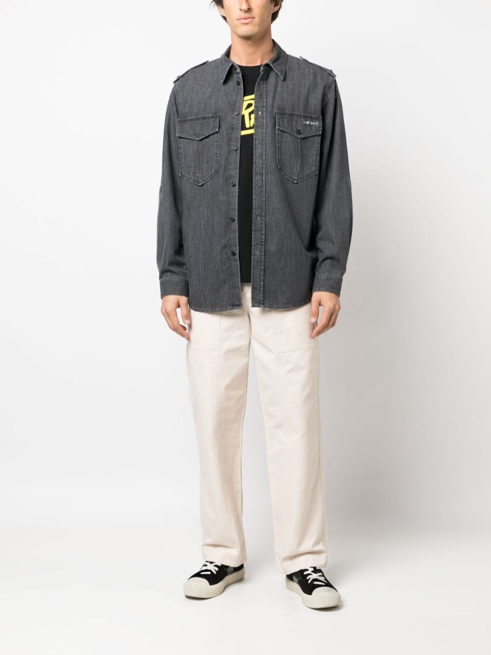long-sleeve denim shirt - 2