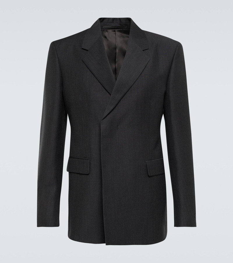 logo-patch single-breasted blazer 1