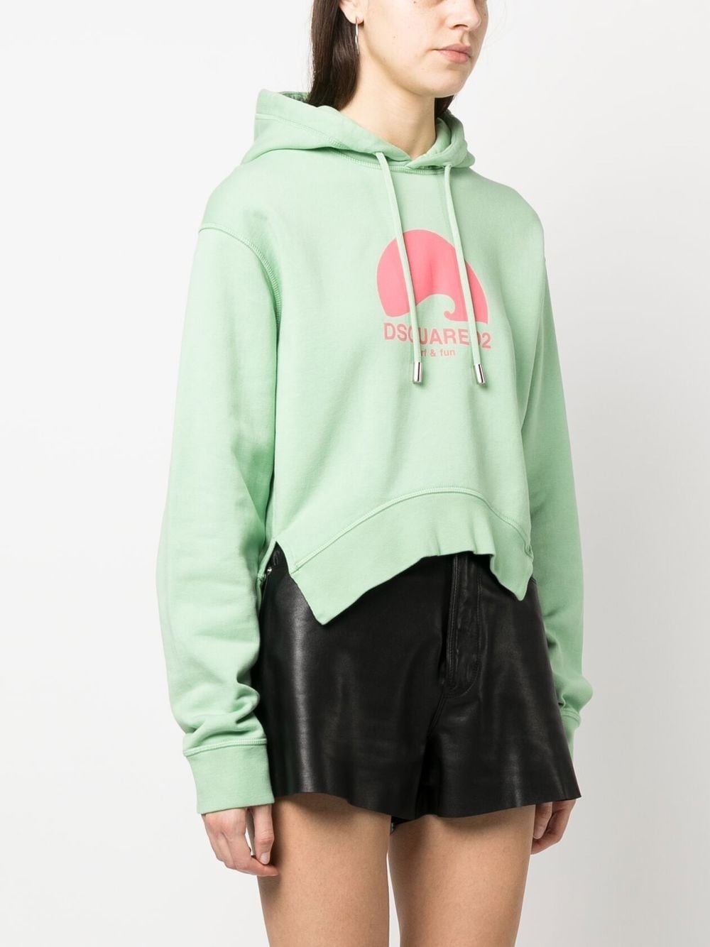 logo-print detail hoodie - 3