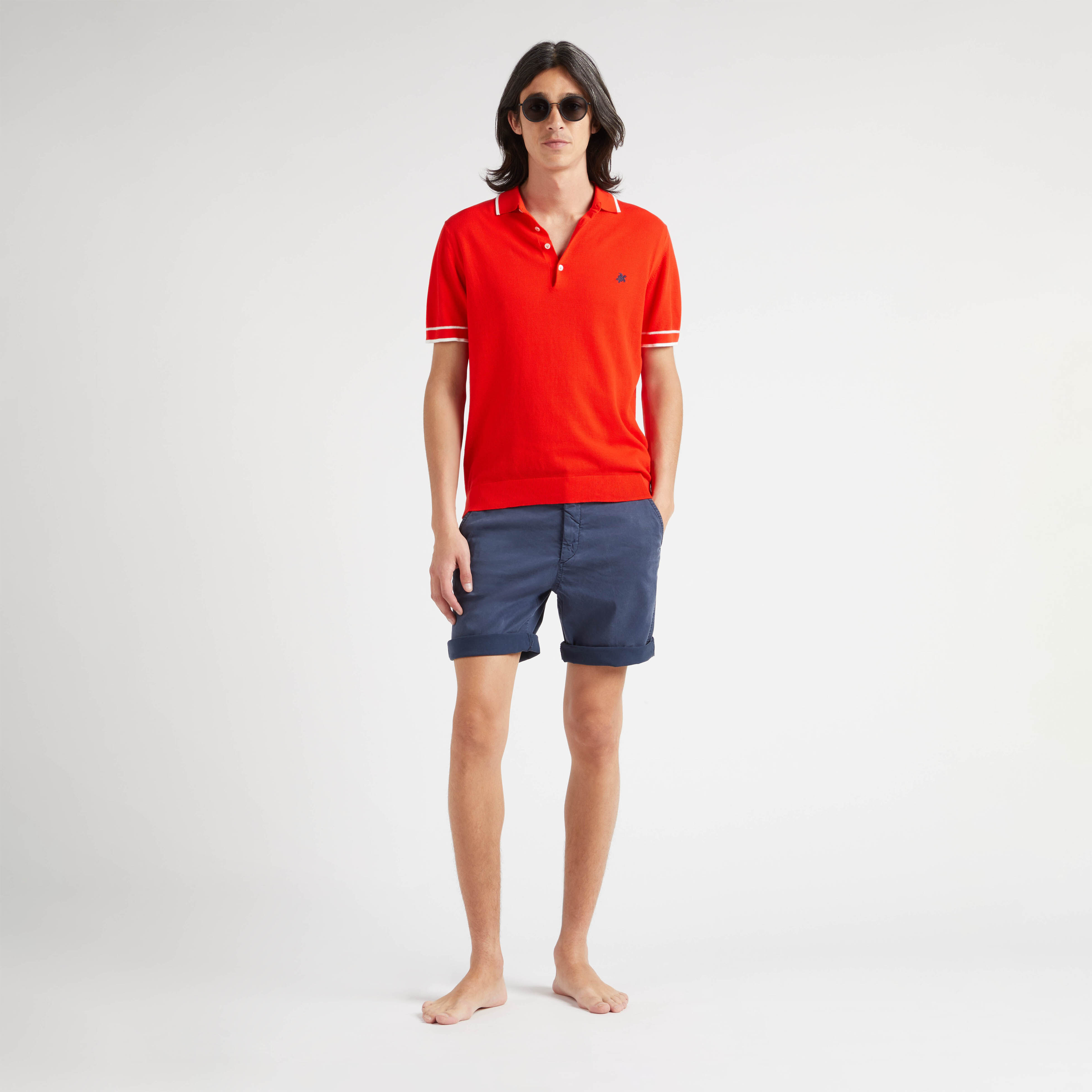 Men Tencel Satin Bermuda Shorts Solid - 5