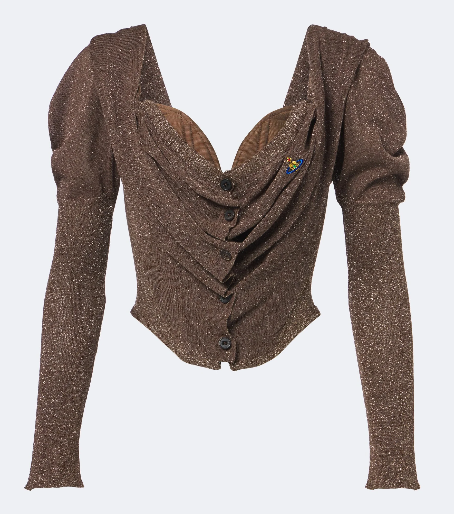 Bea knitted lamé corset top - 1