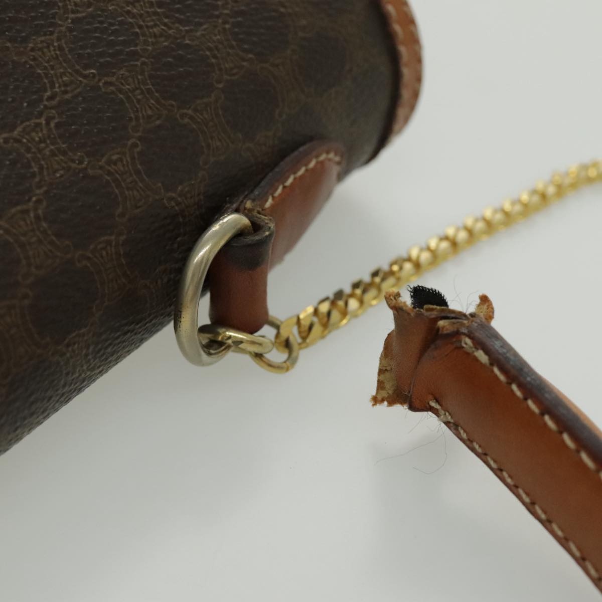 CELINE Macadam Canvas Hand Bag Coated Canvas Brown - 9