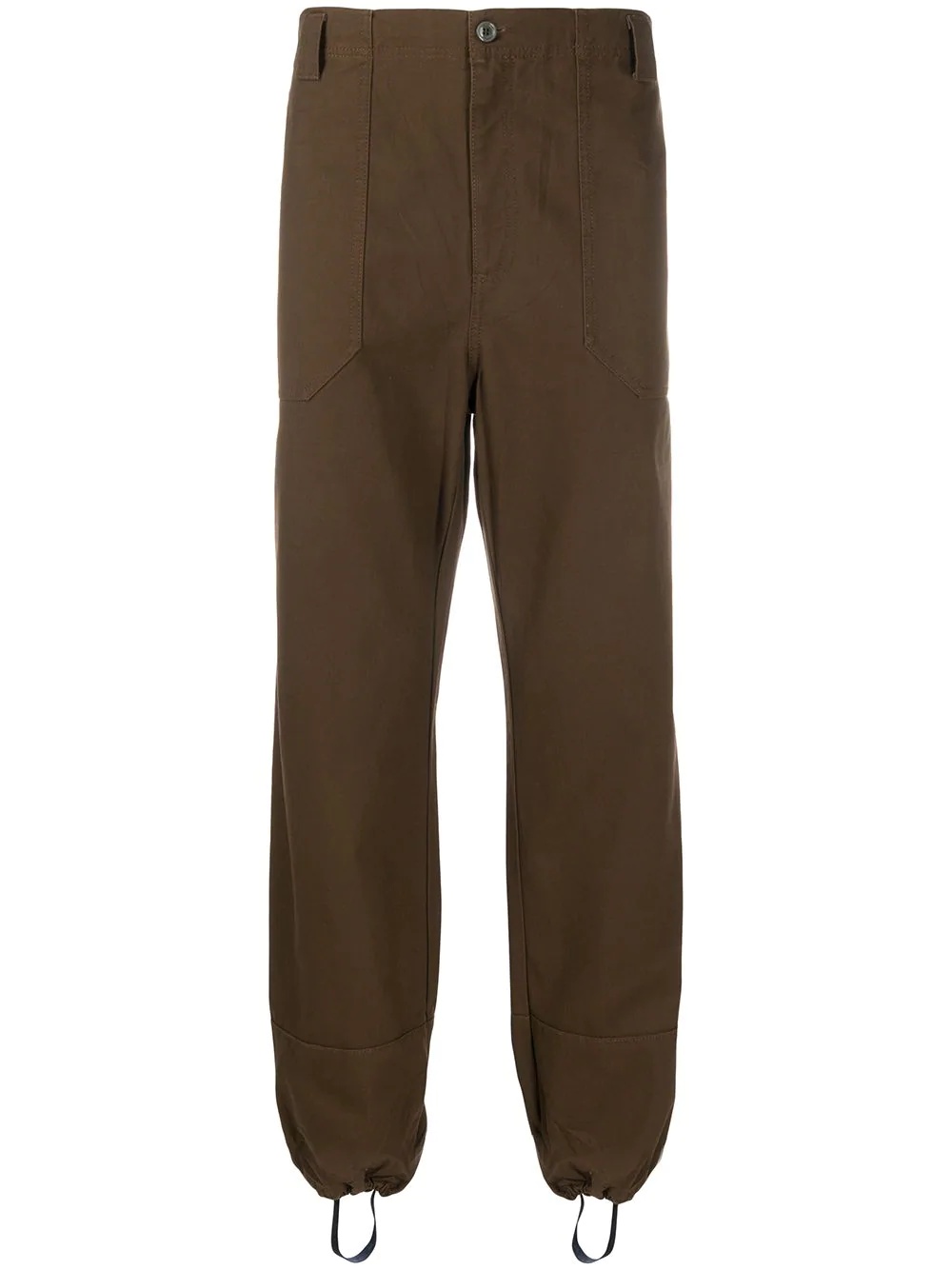 harem-style mid-rise trousers - 1