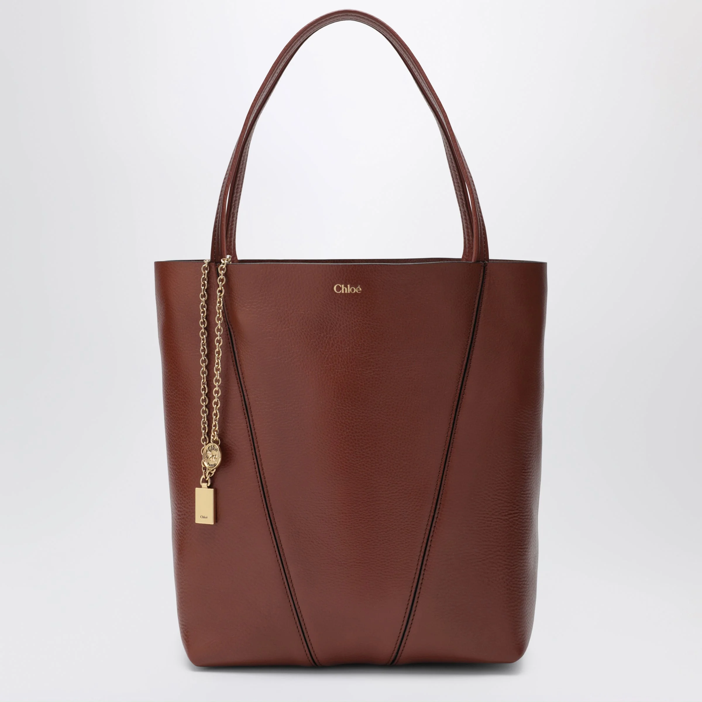 Medium brown Chloé Spin Tote Bag - 1