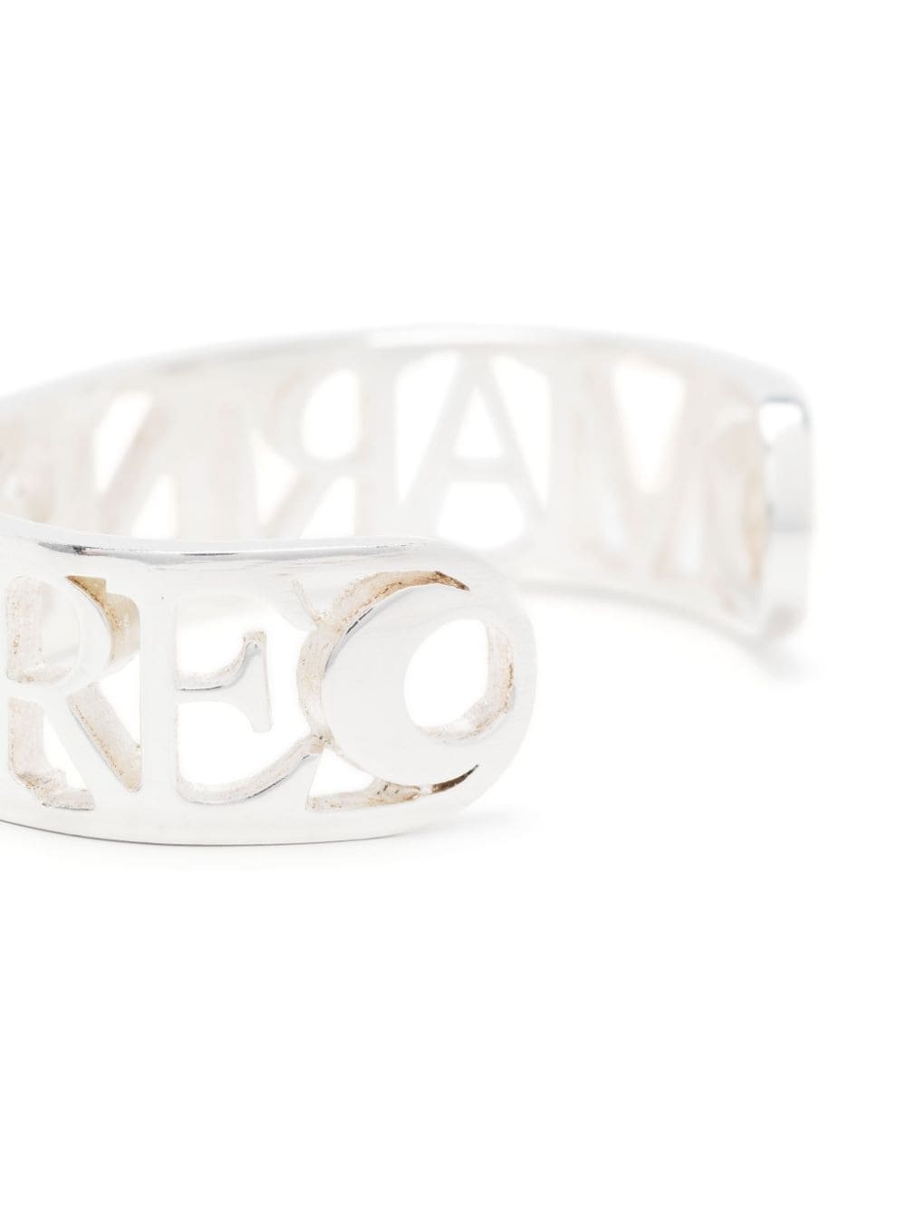 logo cut-out open-cuff bracelet - 3