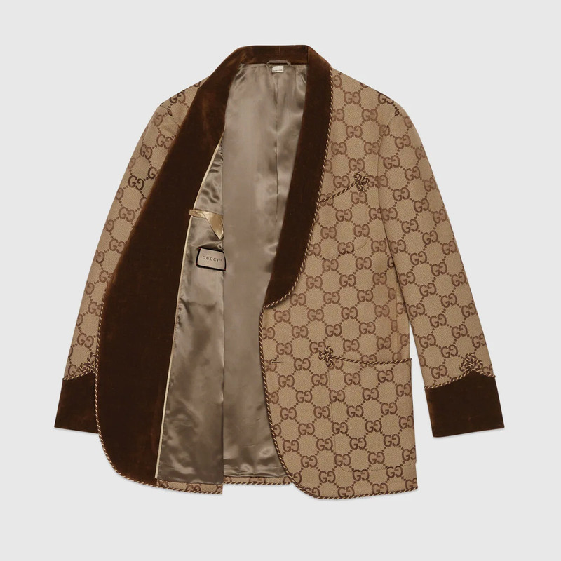 GUCCI Gucci 100 maxi GG canvas jacket outlook