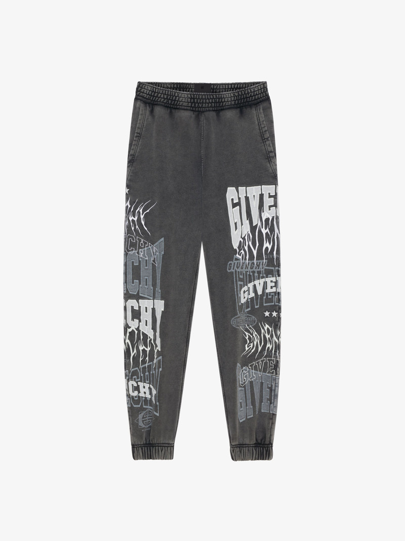 SLIM FIT JOGGER PANTS IN EMBROIDERED WASHED OUT FELPA 1