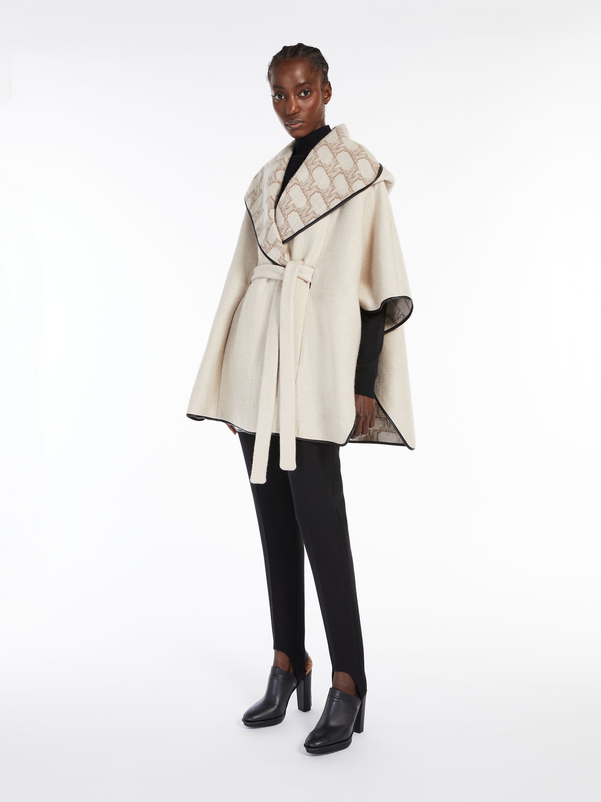 RESEDA Wool and cashmere cape - 2