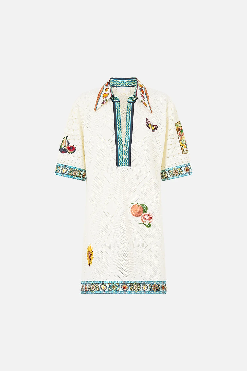 SILK COLLAR KNIT TUNIC MAGIC OF THE MERCADO - 1