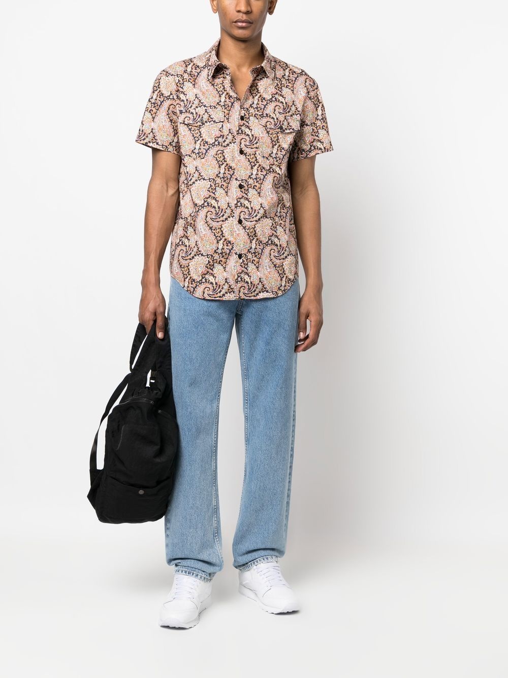 paisley-print short-sleeved shirt - 2