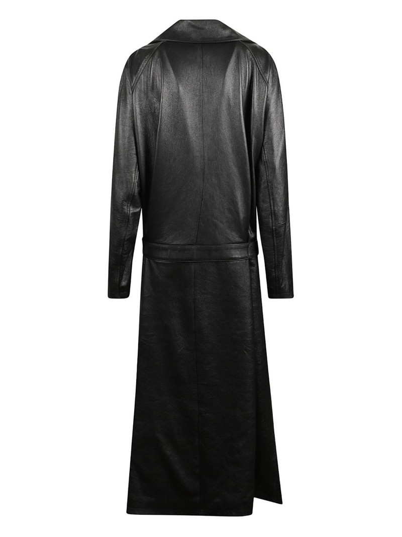 BALENCIAGA belted lambskin coat outlook