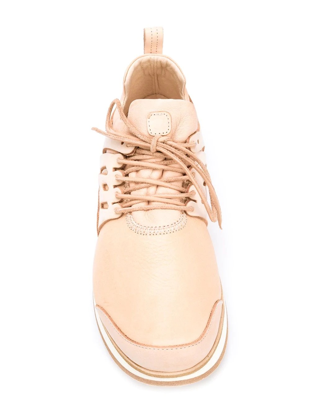 panelled lace-up sneakers - 4