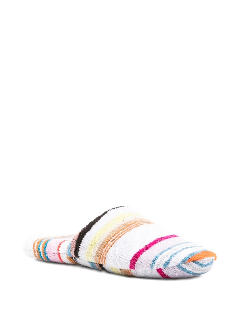 Giacomo striped cotton slippers - 2