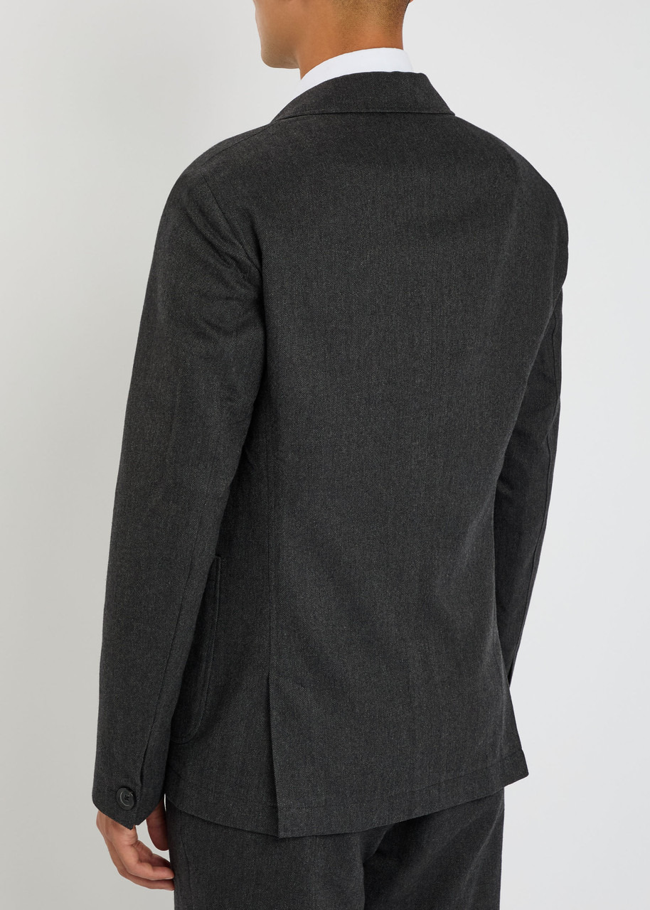 Oliver Spencer Mansfield Herringbone Cotton and Wool-blend Blazer - 3
