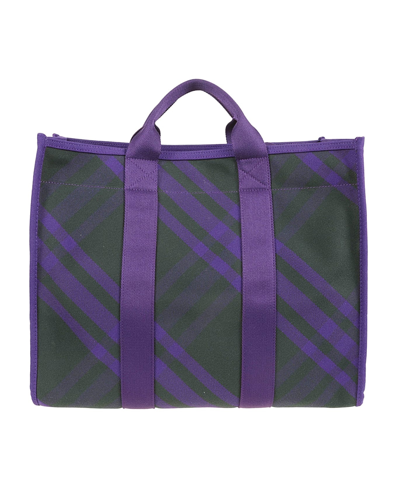 Canvas Check Tote - 1