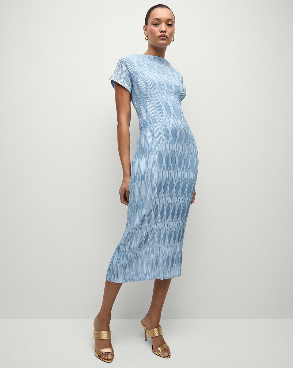 GRAMERCY PLEATED DRESS - 4