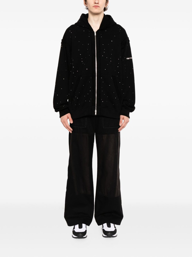 MASTERMIND WORLD crystal-embellished logo hoodie outlook
