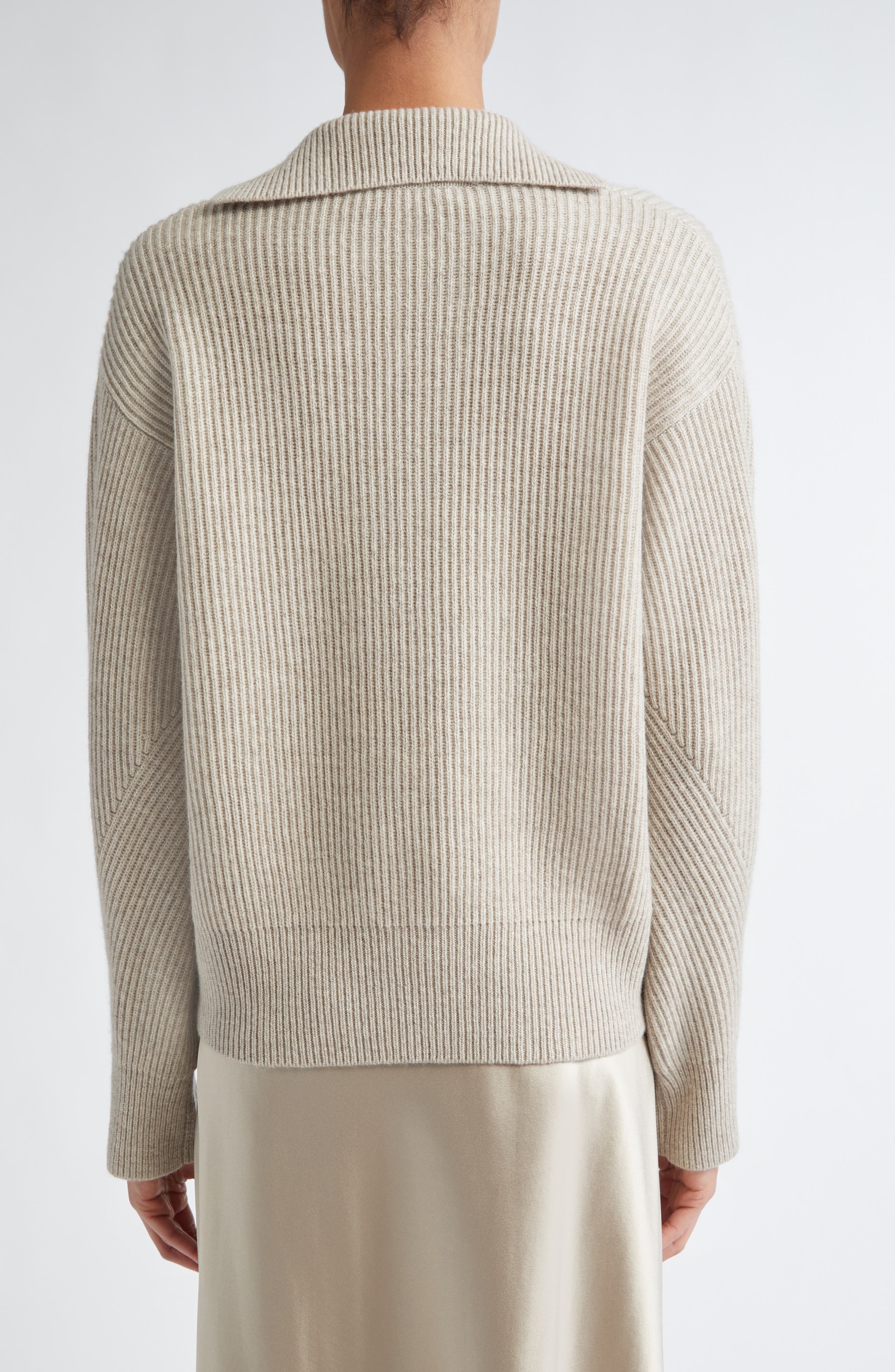 Max Mara Eccelso Lace-Up Wool & Cashmere Sweater in Sand at Nordstrom - 3