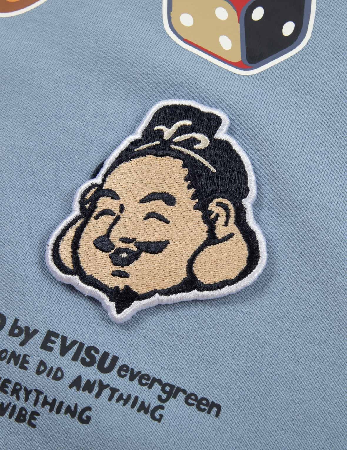 DARUMA AND GODHEAD EMBROIDERED BADGES RELAX FIT HOODIE - 10