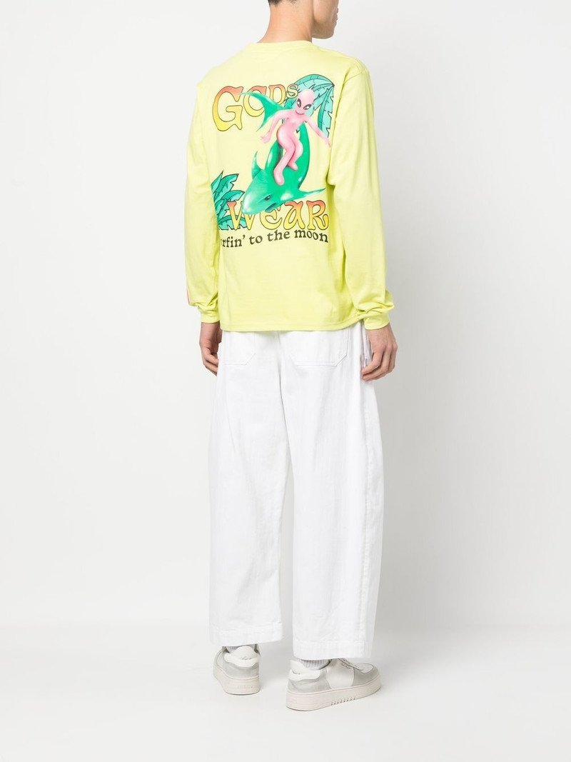 GCDS graphic sun print top outlook