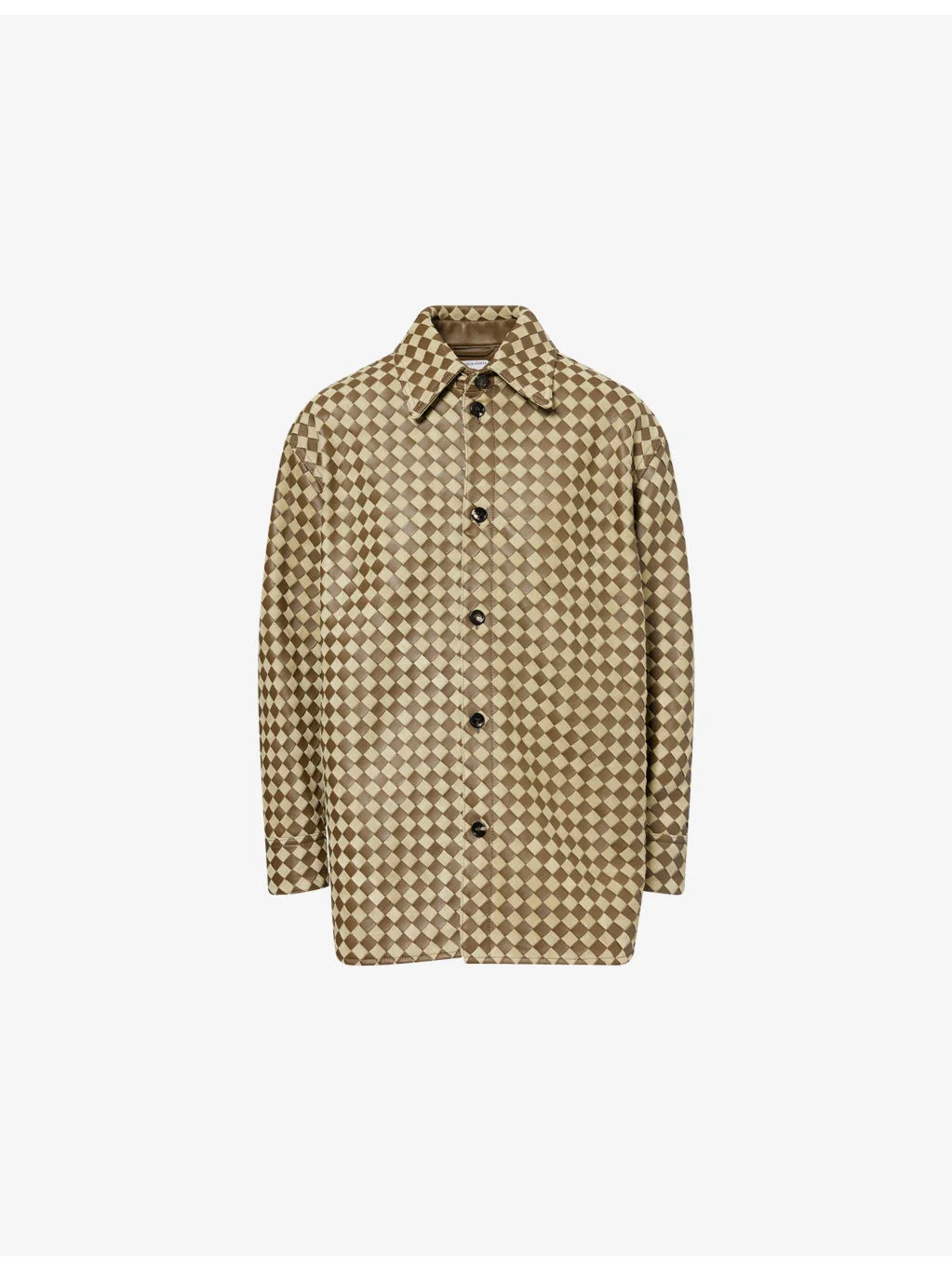 Intrecciato Leather And Suede Shirt - 1