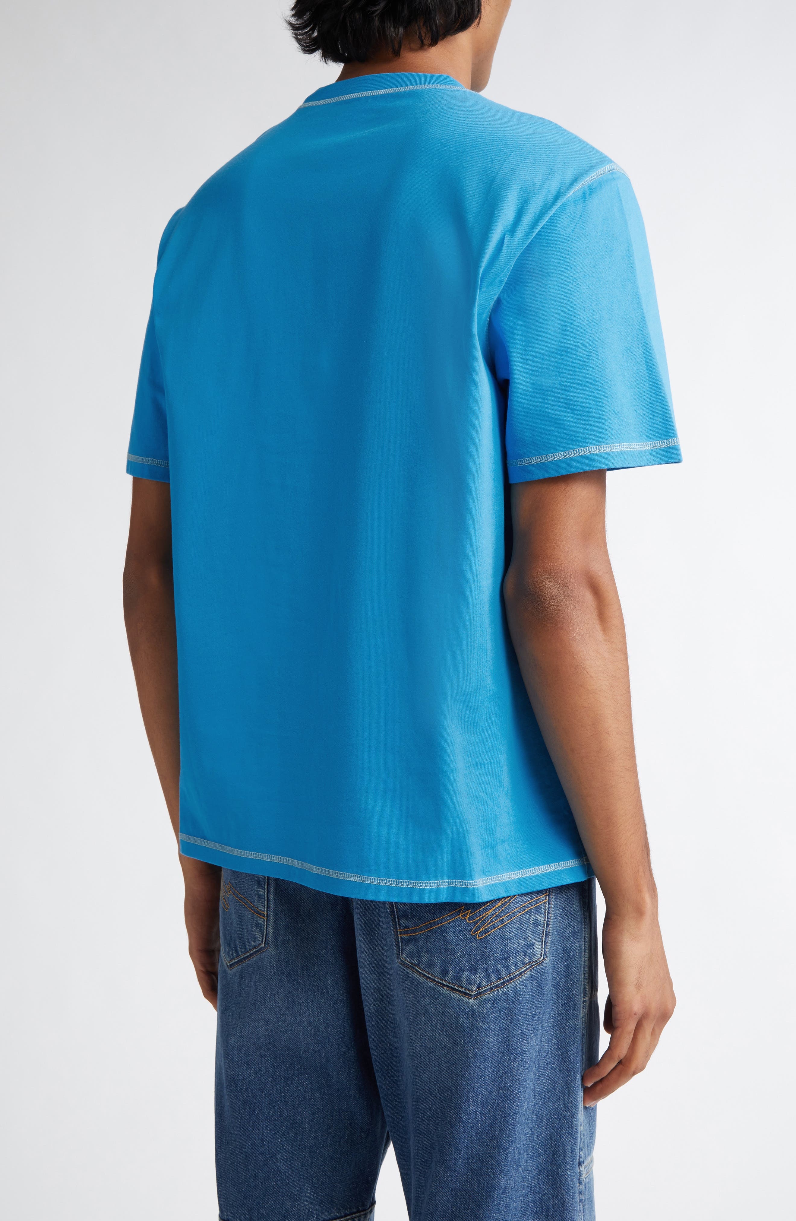 Martine Rose Classic Box Logo Cotton Graphic T-Shirt in Blue Box Logo Blu at Nordstrom - 2
