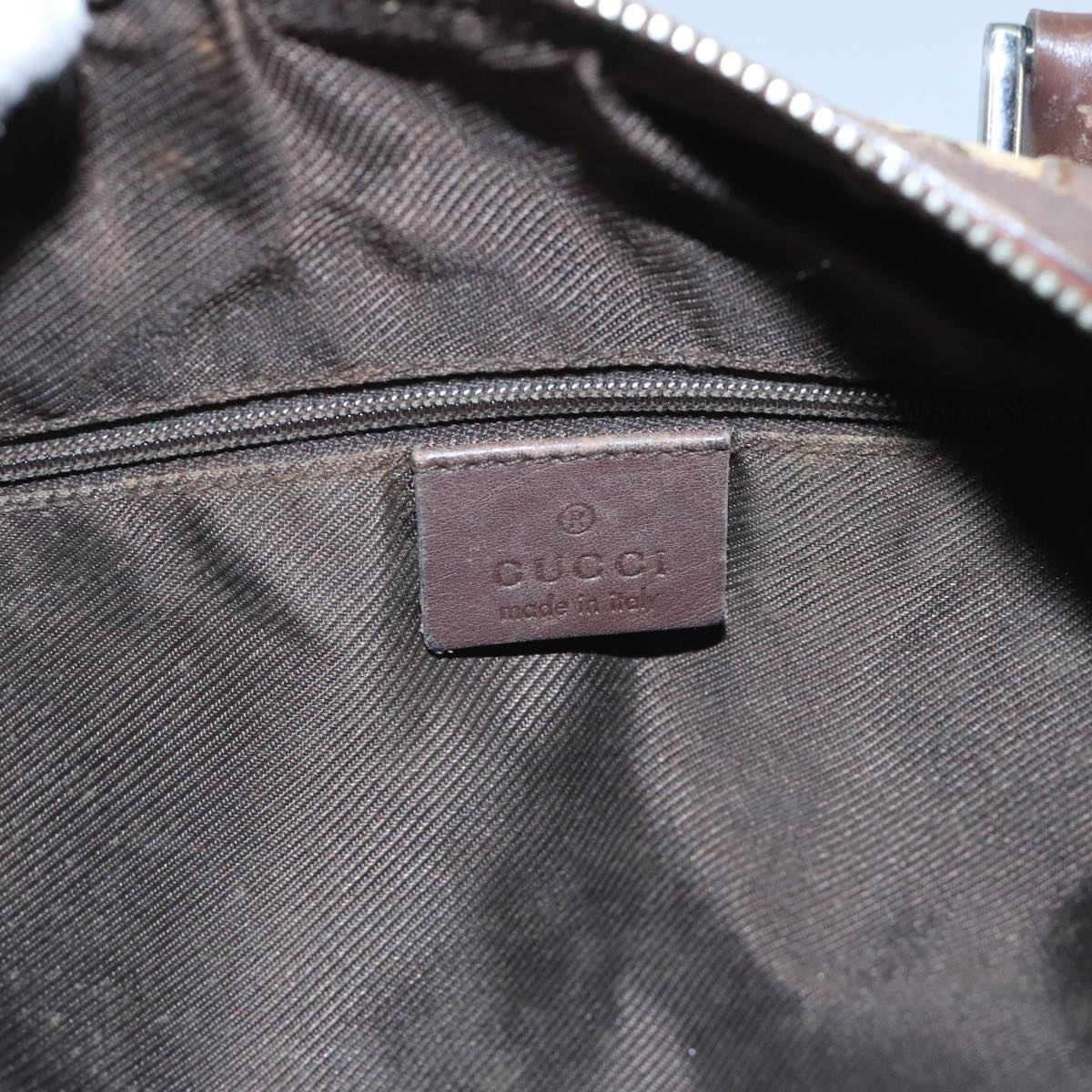 GUCCI GG Canvas Hand Bag Beige Brown Silver 000 000 - 9