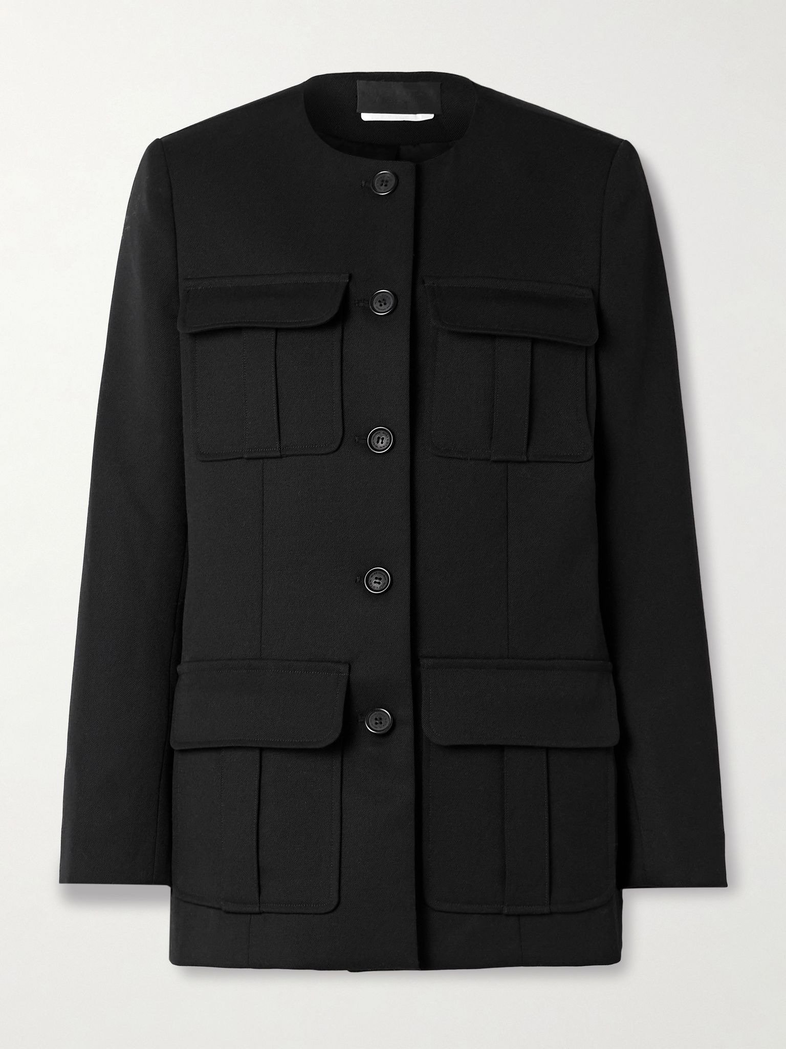 Gabriella wool-twill jacket Black - 1