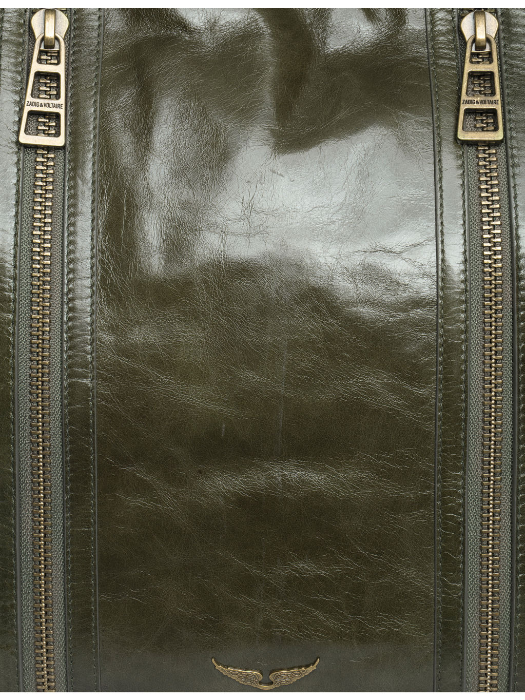 Sunny Zip-Embellished Leather Shoulder Bag - 2