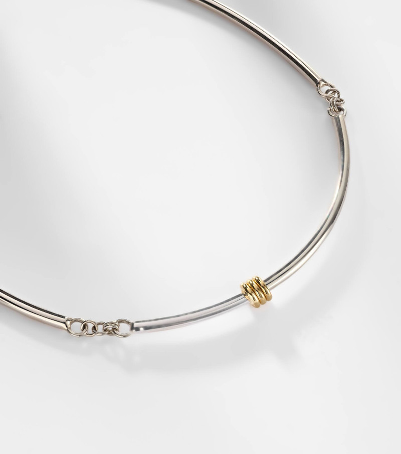 Helio Tria sterling silver and 18kt gold necklace 5