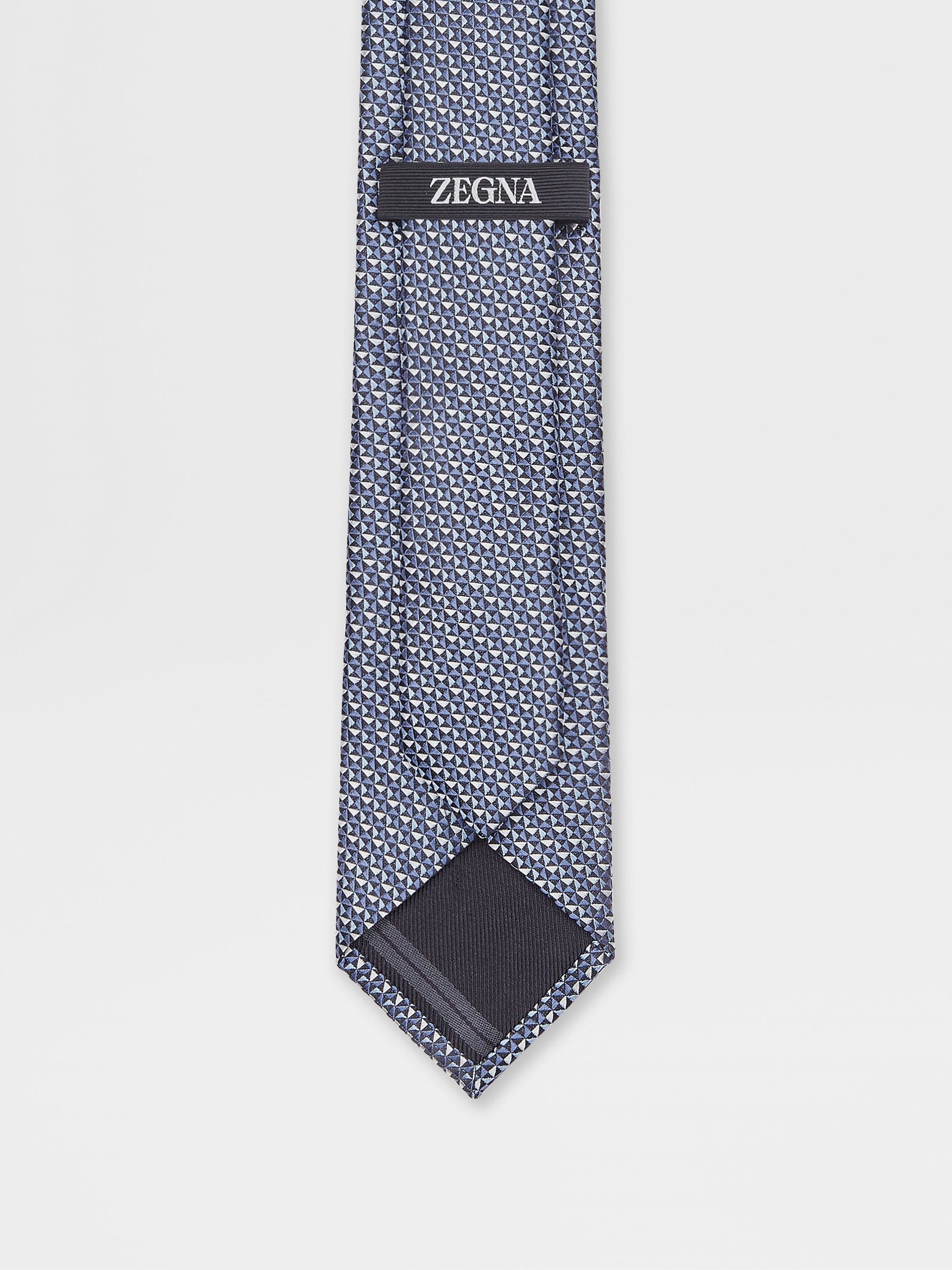 LIGHT BLUE SILK MACROARMATURE TIE - 3