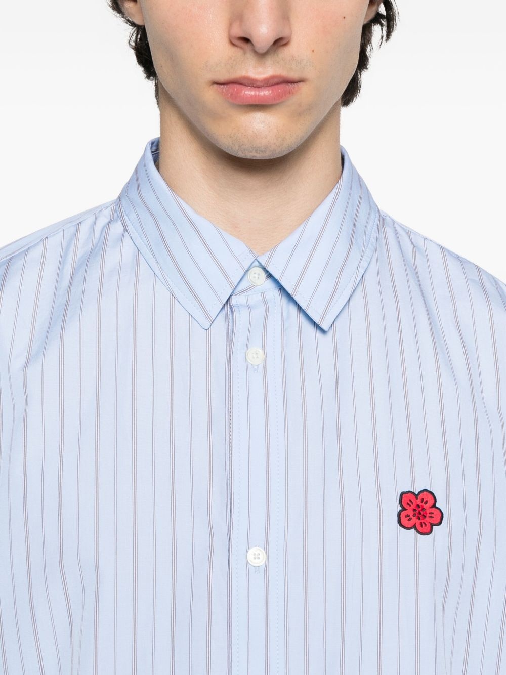 striped embroidered shirt - 5