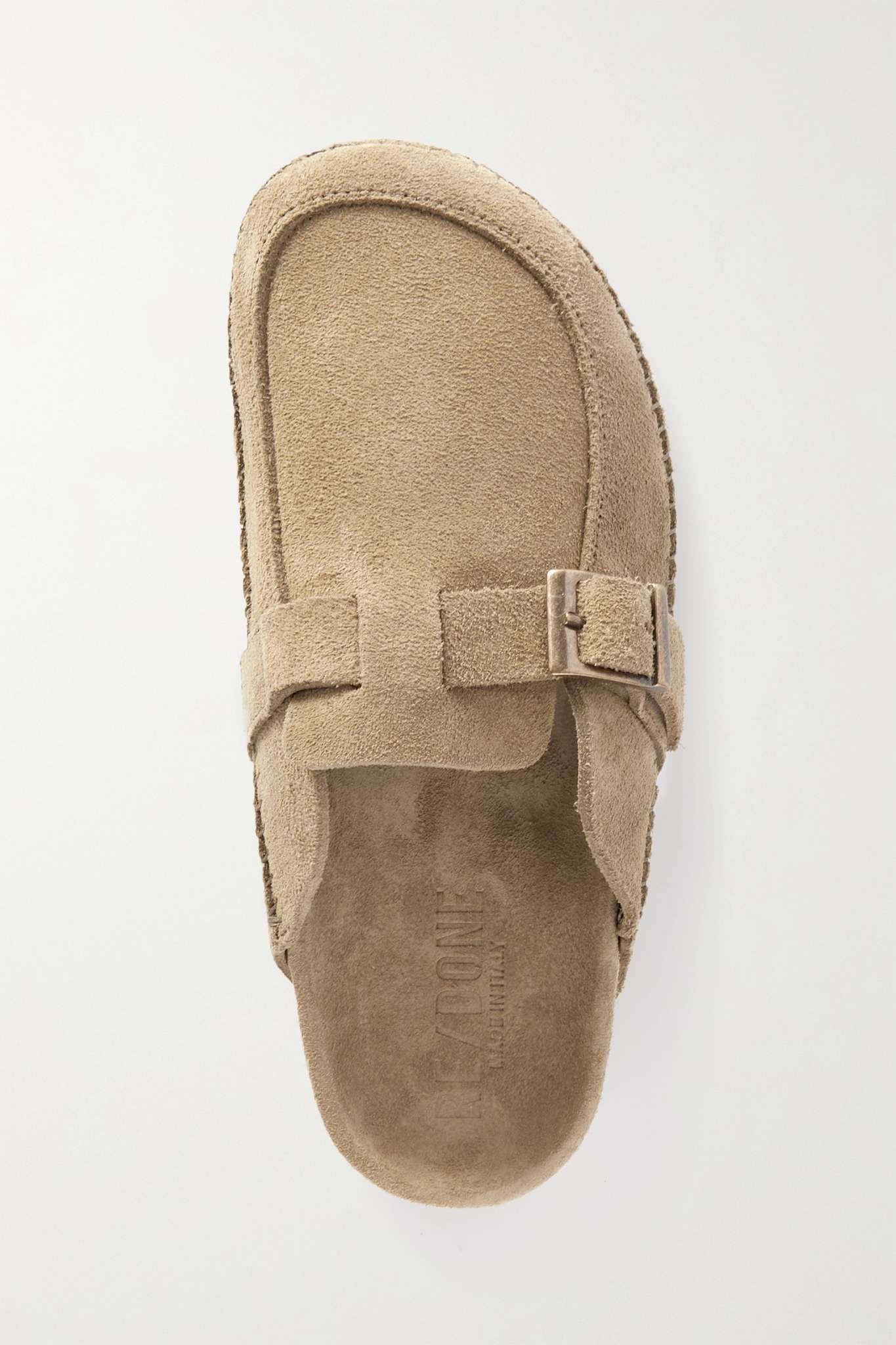 Buckled suede slippers - 5