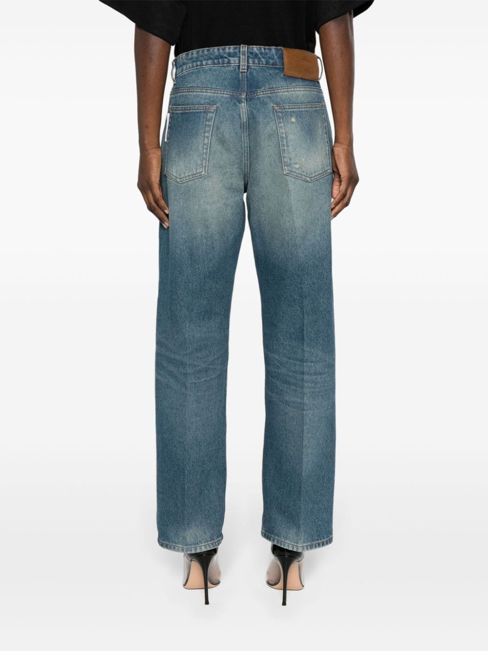mid-rise straight-leg jeans - 4