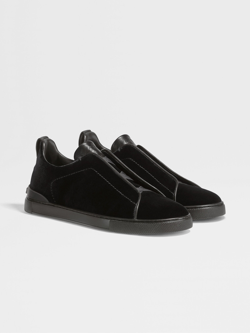 BLACK VELVET TRIPLE STITCH™ SNEAKERS 1