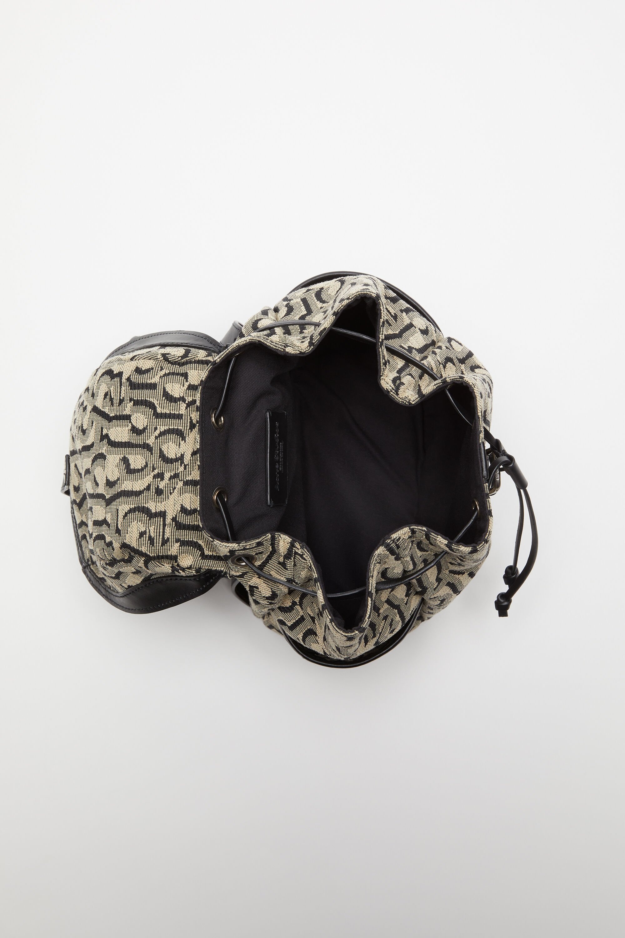 Mini backpack monogram - Beige/black - 4