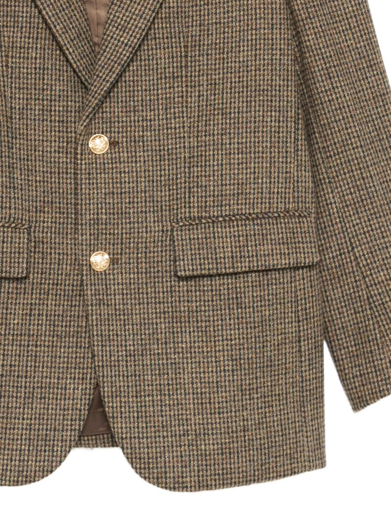 Dunst houndstooth gold-button blazer outlook