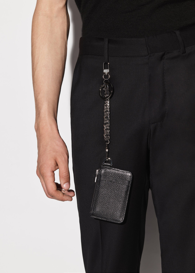 PEBBLED LOGO CHAIN WALLET 6